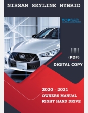 NISSAN SKYLINE HYBRID 2020-2021 OWNERS MANUAL IN ENGLISH